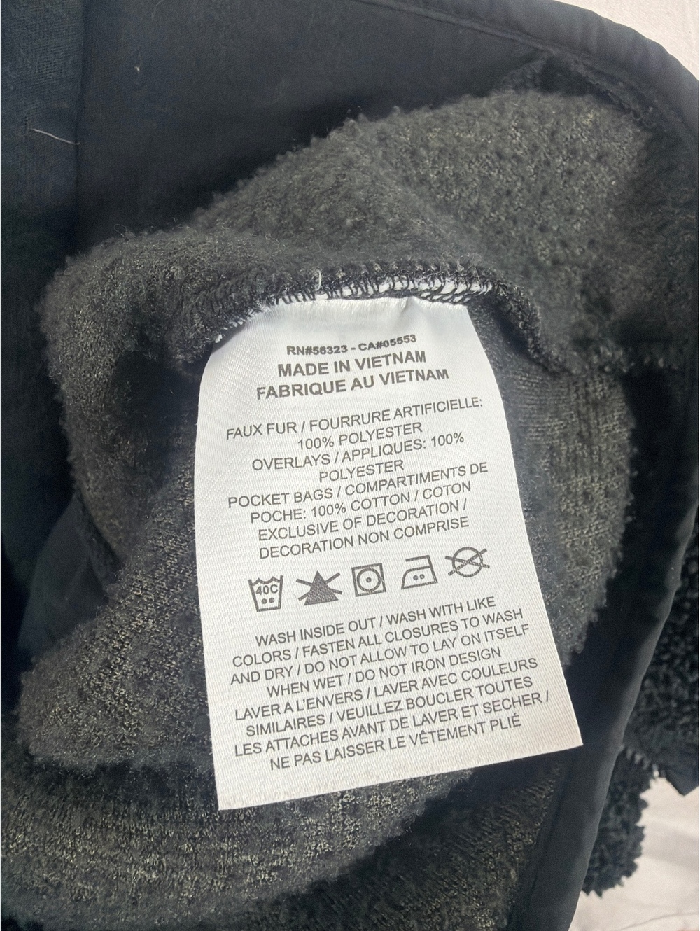 Nike Black Sherpa Fleece Hoodie Jacket, Size Small - Picture 7 of 8